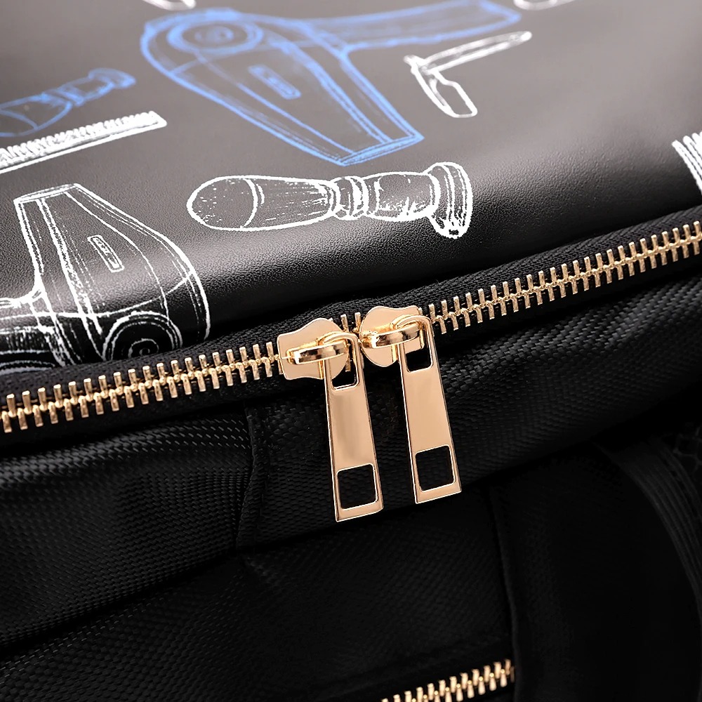 Barber backpack with clipper and professional tool holders