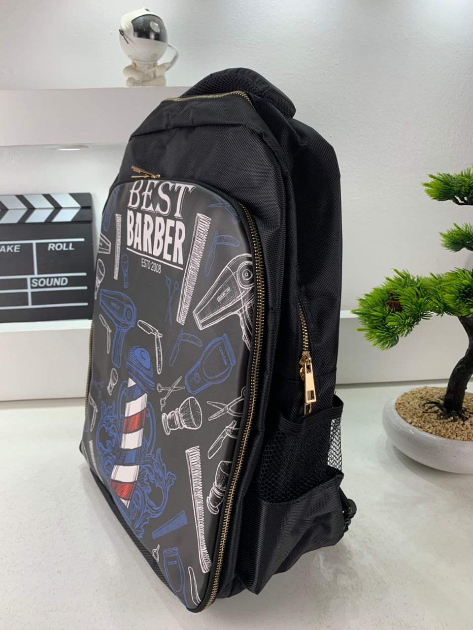 Barber backpack with clipper and professional tool holders
