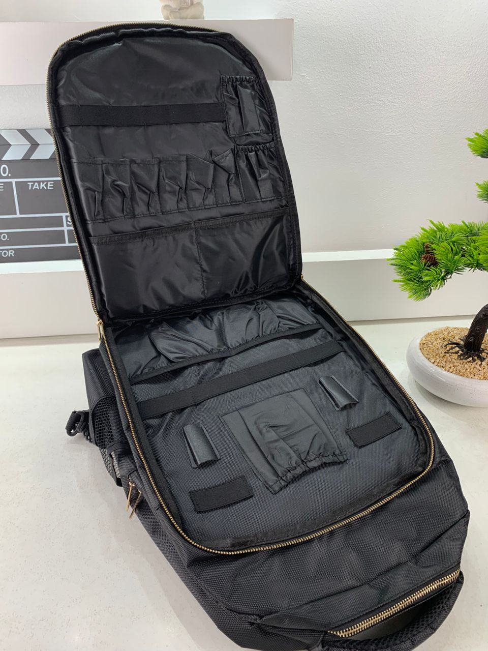 Barber backpack with clipper and professional tool holders