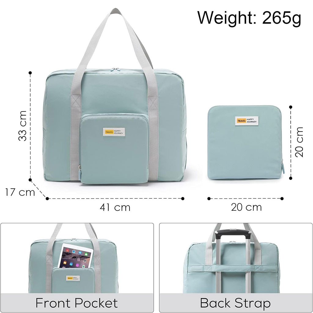 Foldable travel bag 23 L with luggage strap
