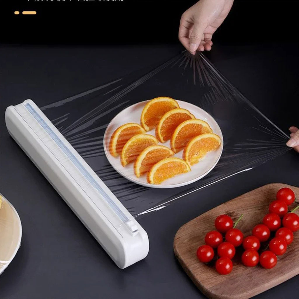 Kitchen plastic wrap dispenser