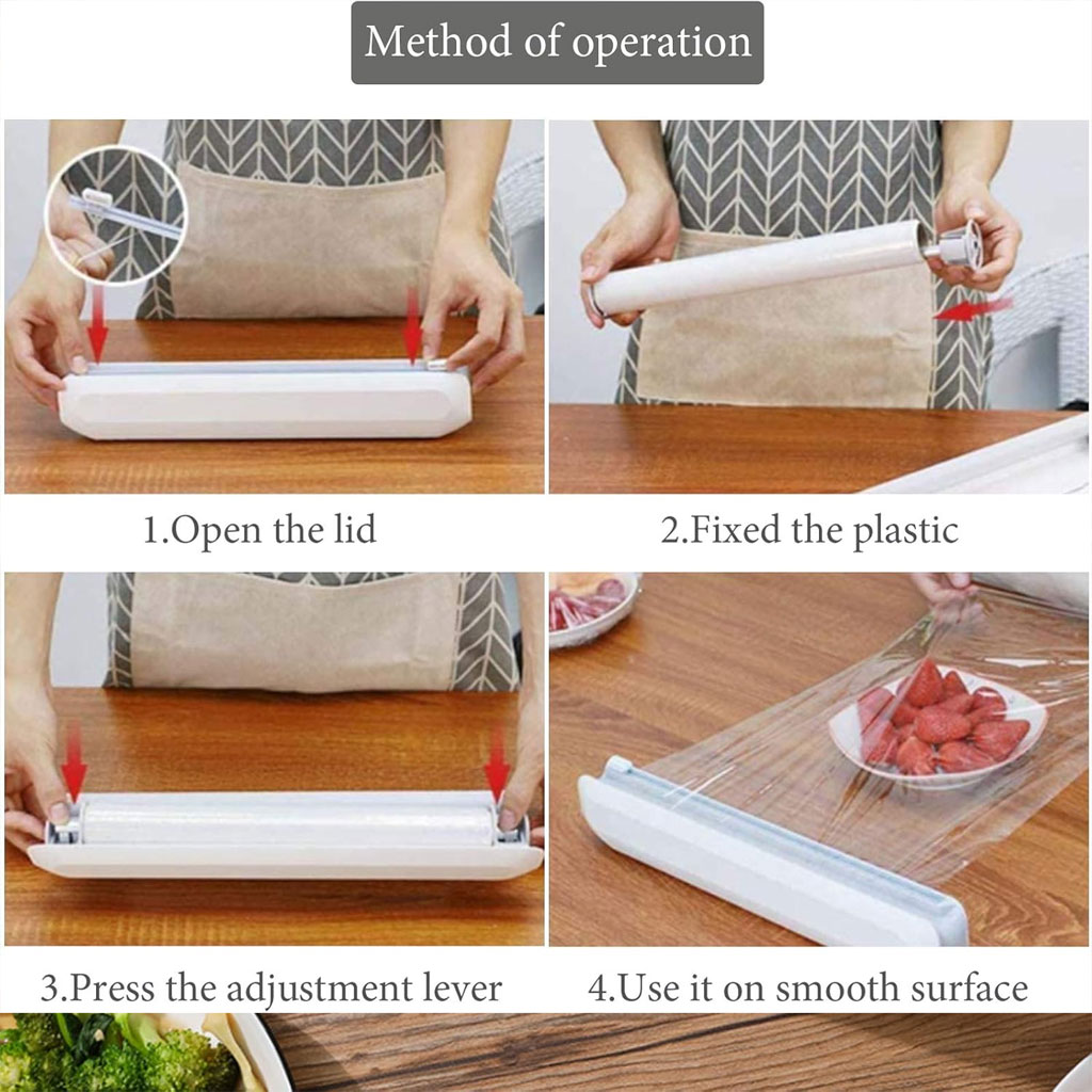 Kitchen plastic wrap dispenser
