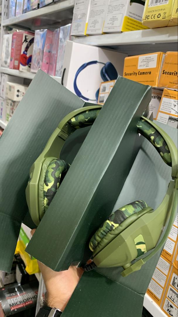 Casque gaming filaire Konix Mythics PS-400, 40mm, micro, camouflage vert