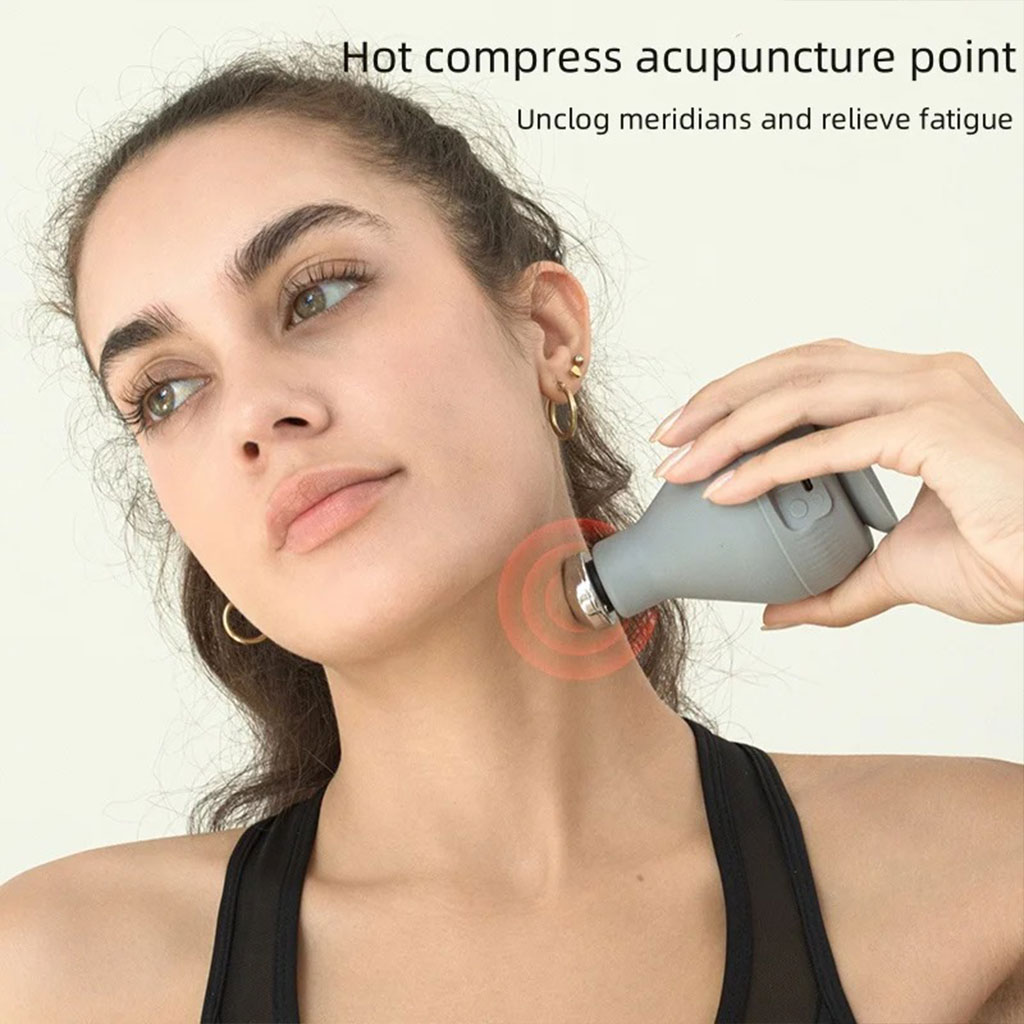 Portable rechargeable massage device with 5 heads