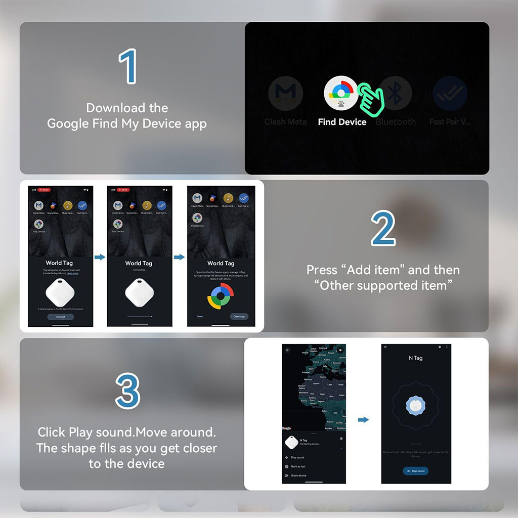 AXIOM GPS Smart Tracker compatible with Google Find My Device