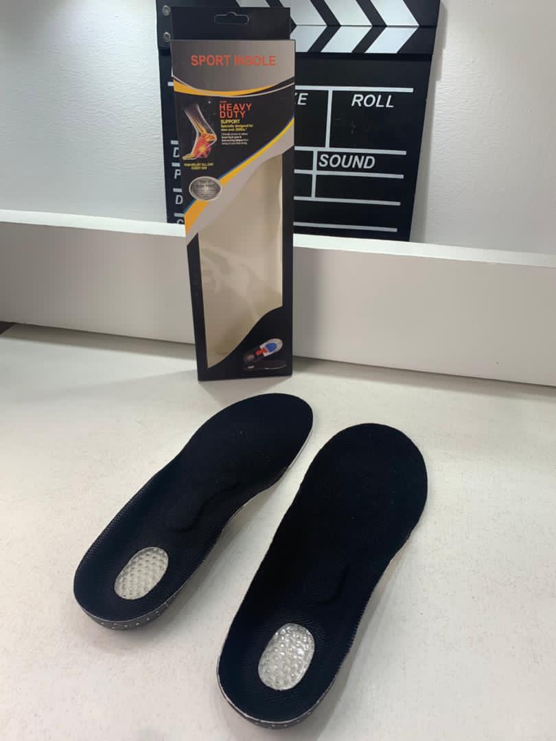 Orthopedic gel insoles for shock absorption and heel spur relief