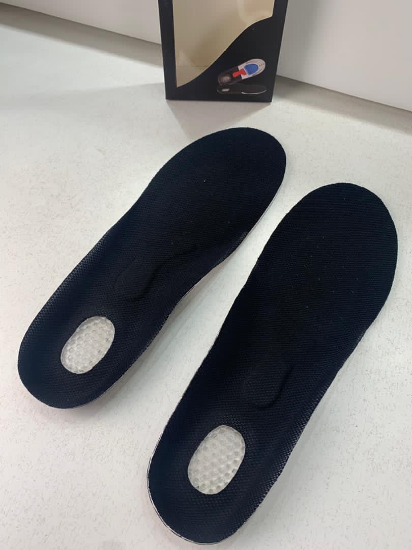 Orthopedic gel insoles for shock absorption and heel spur relief