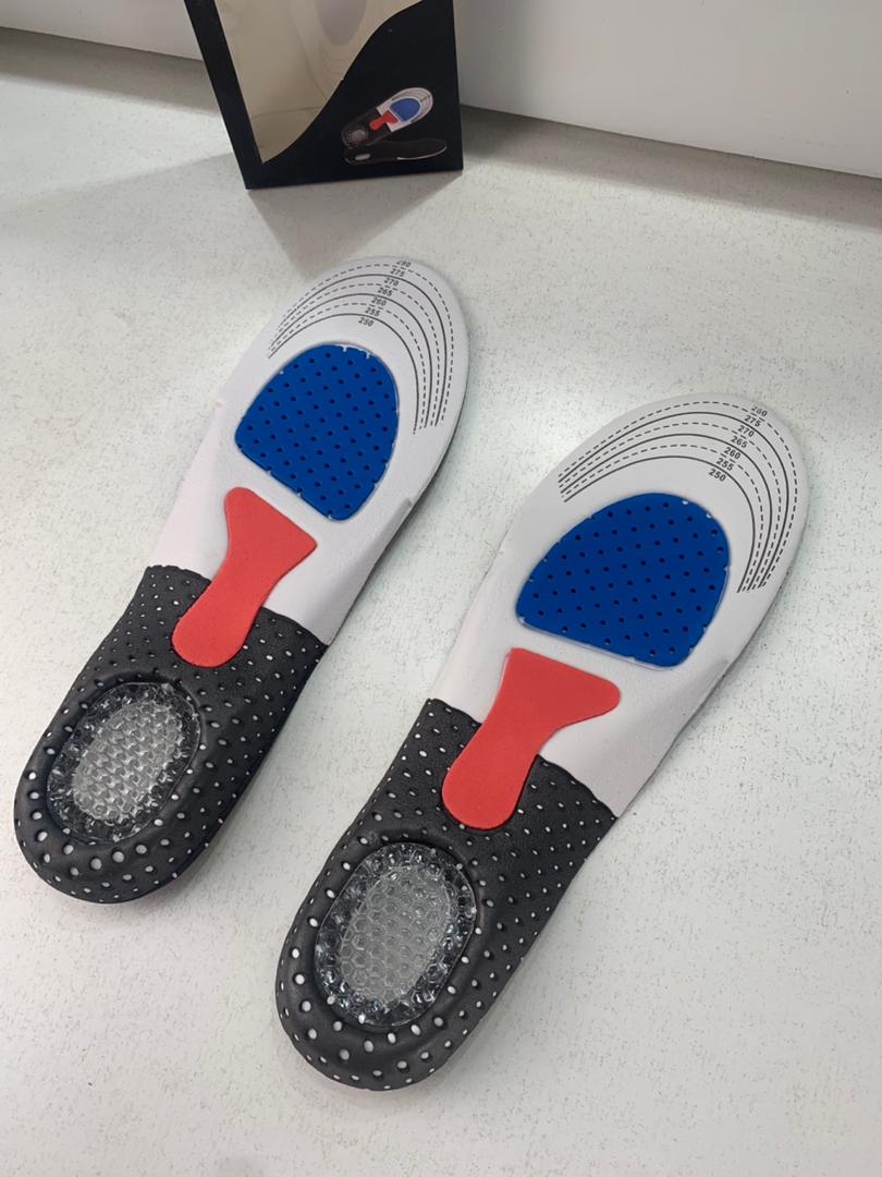 Orthopedic gel insoles for shock absorption and heel spur relief