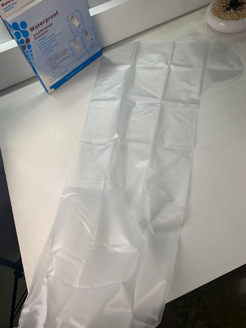 Waterproof cast cover for adult leg