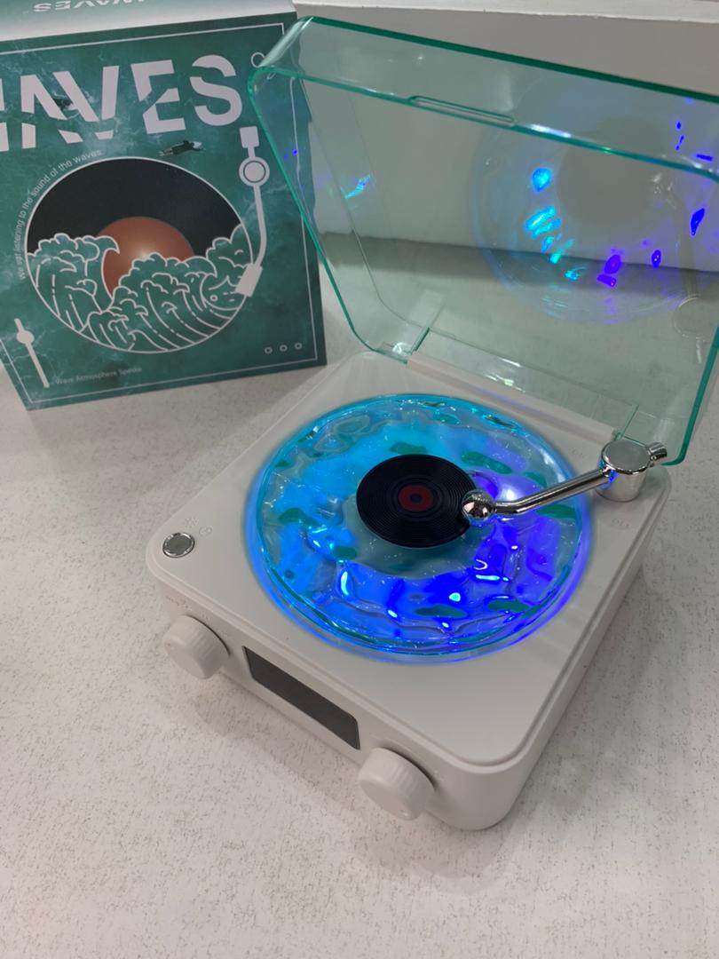 مشغل أسطوانات بلوتوث لاسلكي مع إضاءة RGB