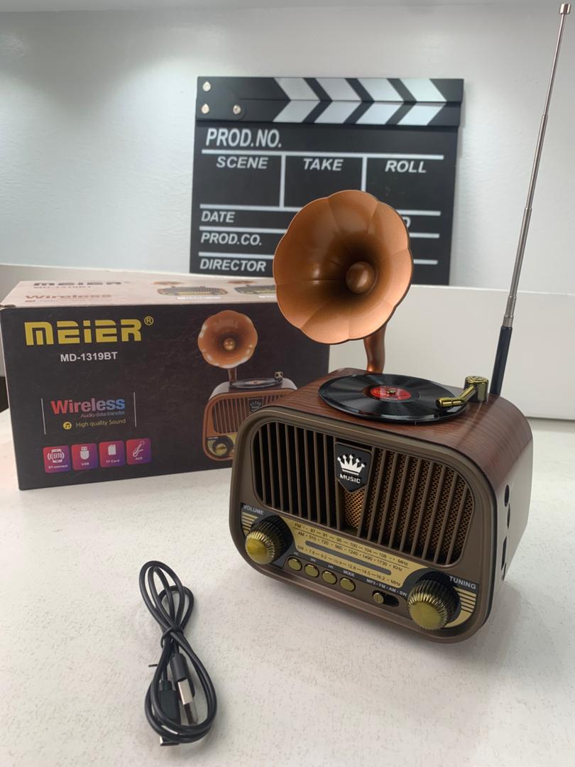 راديو ريترو لاسلكي بلوتوث FM/AM/SW مع USB و TF موديل MD-1319BT