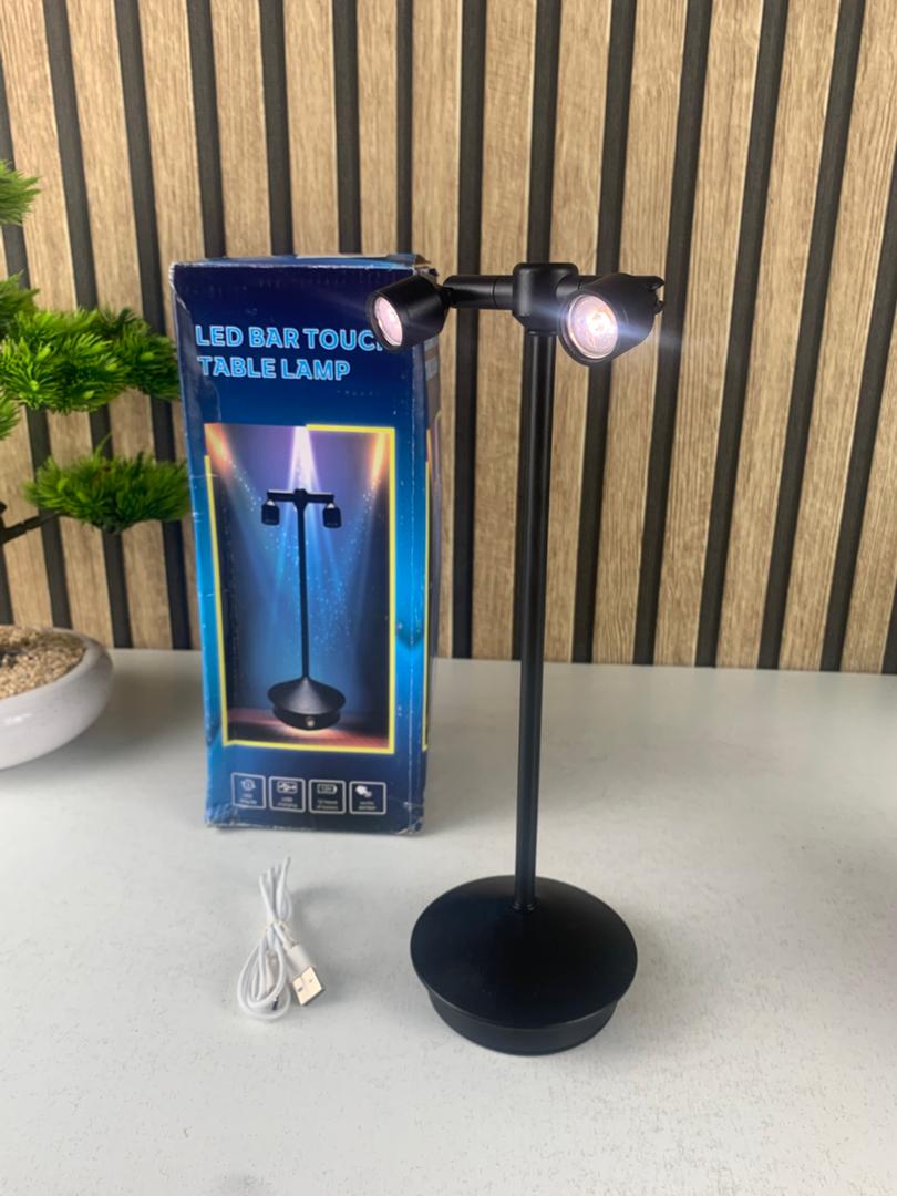 Retro LED desk lamp with 360° rotating double head