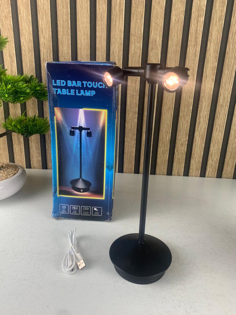 Retro LED desk lamp with 360° rotating double head
