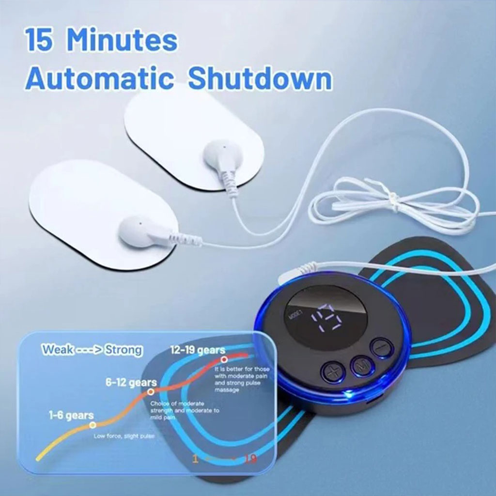 Mini electric neck massager with upgraded pulses