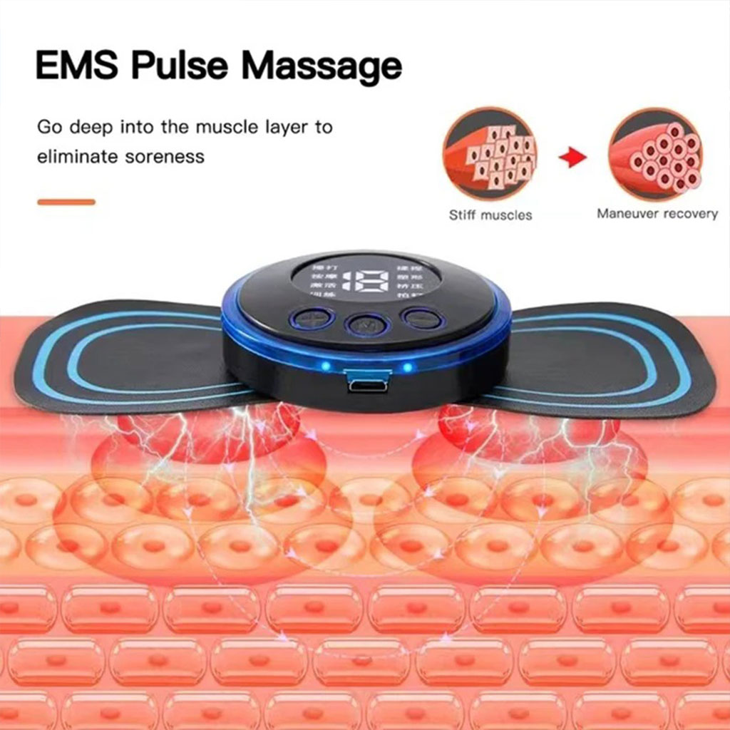 Mini electric neck massager with upgraded pulses