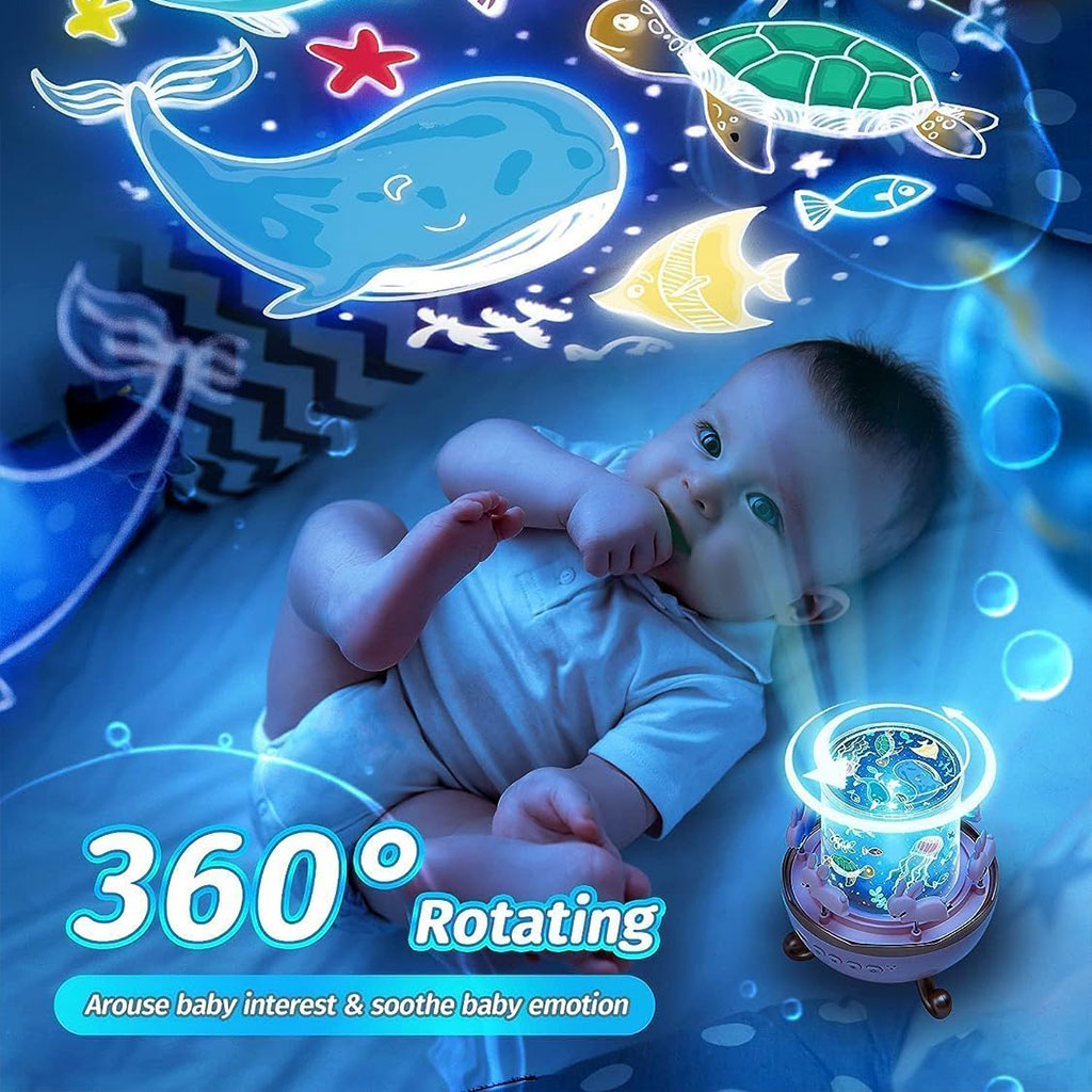 Projecteur ciel étoilé lapin rotation 360° pour chambre d'enfant
