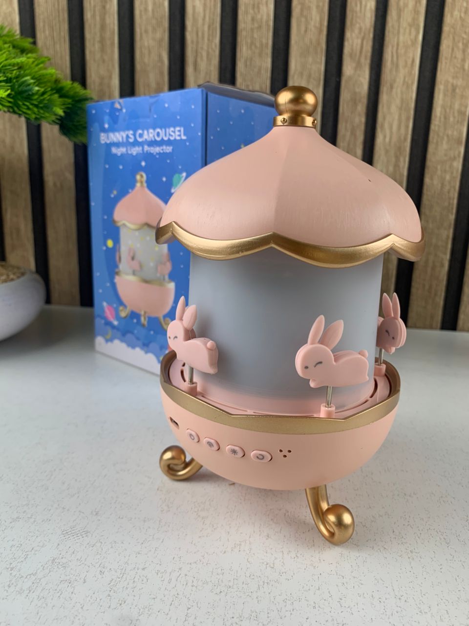 Projecteur ciel étoilé lapin rotation 360° pour chambre d'enfant