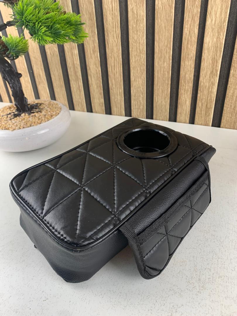 Car armrest cushion with cup holder V2