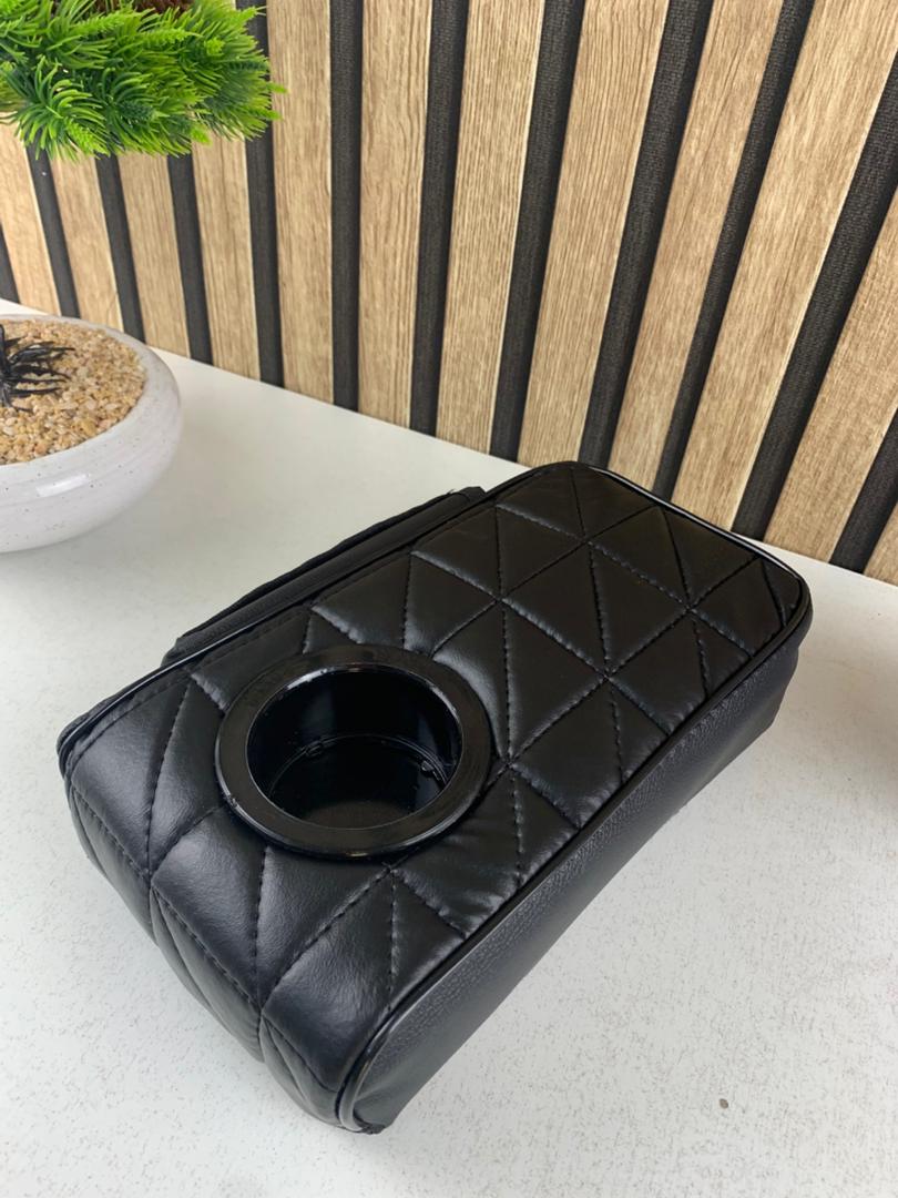 Car armrest cushion with cup holder V2