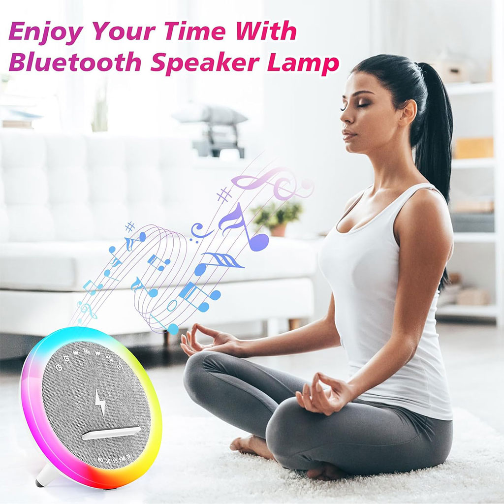 RGB Speaker and Bedside Lamp with 15W Wireless Charger