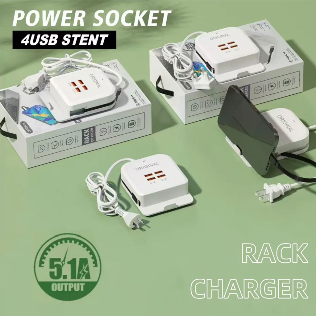 Station de charge rapide universelle 4 ports USB avec câble Type-C