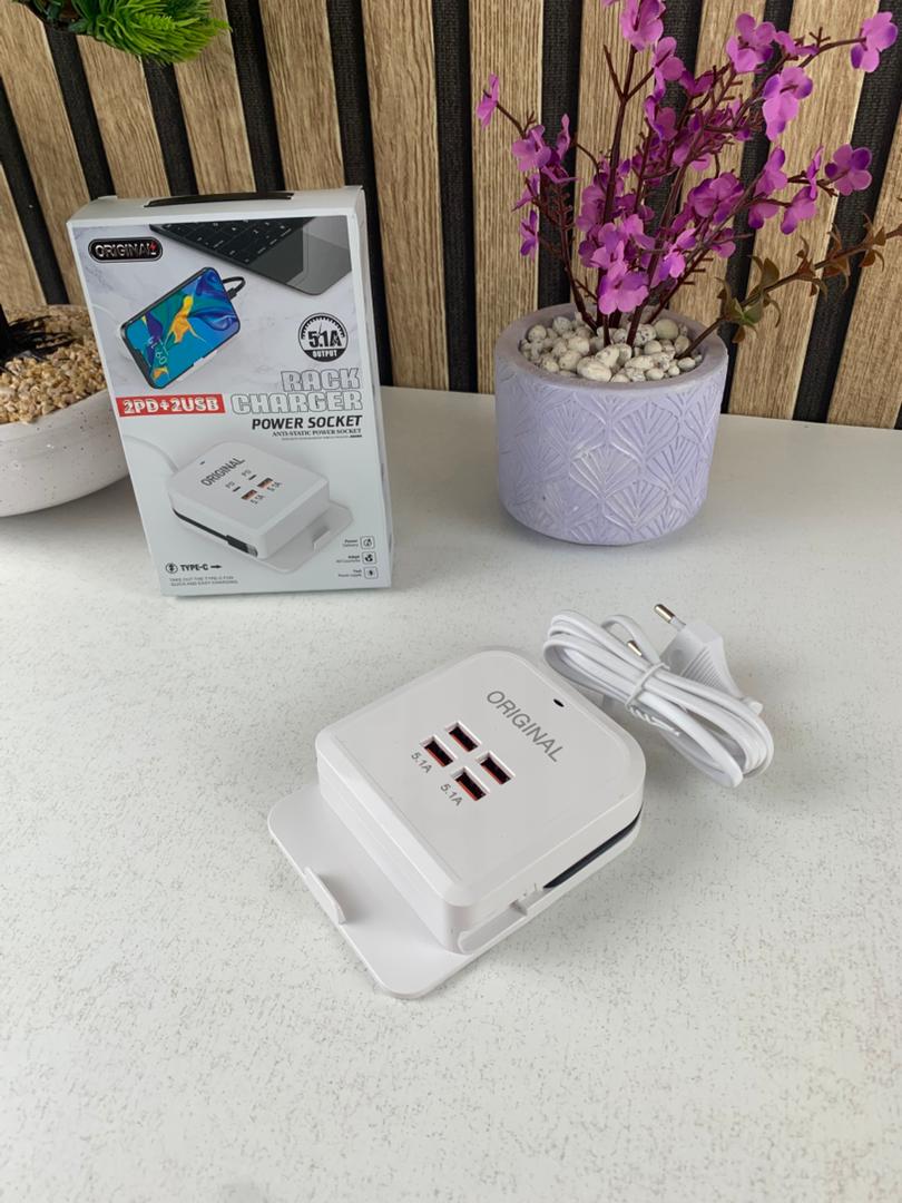 Station de charge rapide universelle 4 ports USB avec câble Type-C