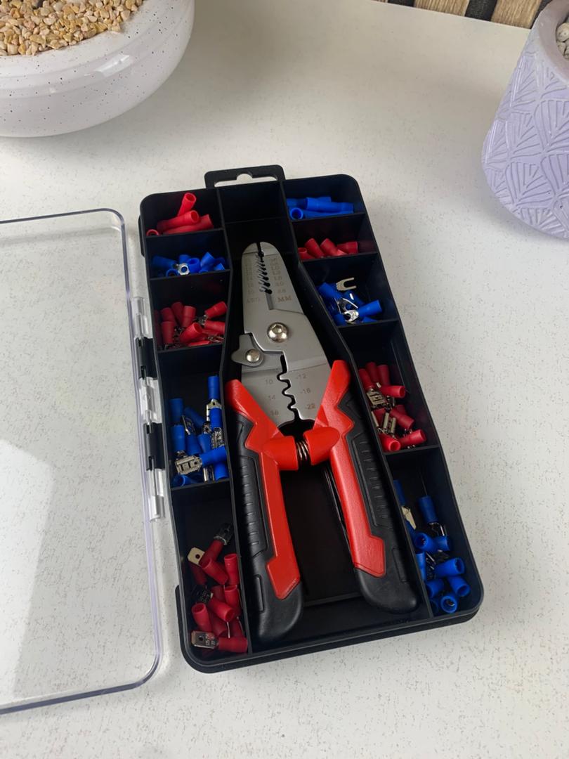 3-in-1 Crimping Tool Kit with 170 Terminals 22-10 AWG