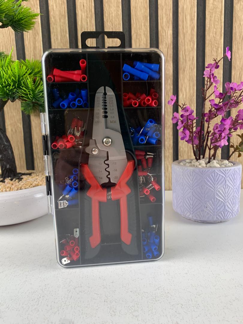 3-in-1 Crimping Tool Kit with 170 Terminals 22-10 AWG