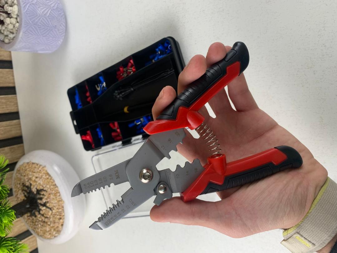 3-in-1 Crimping Tool Kit with 170 Terminals 22-10 AWG