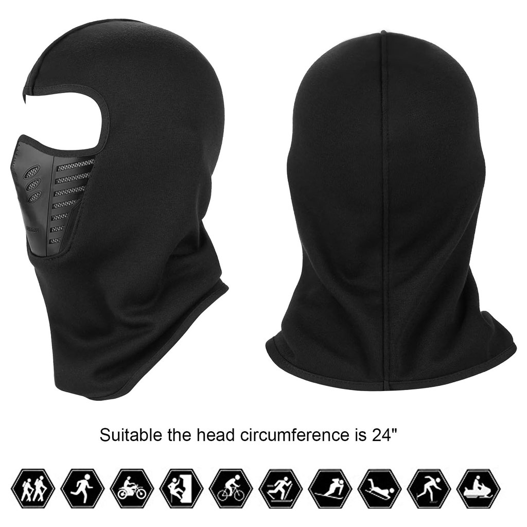 Excefore fleece winter balaclava with windproof mesh