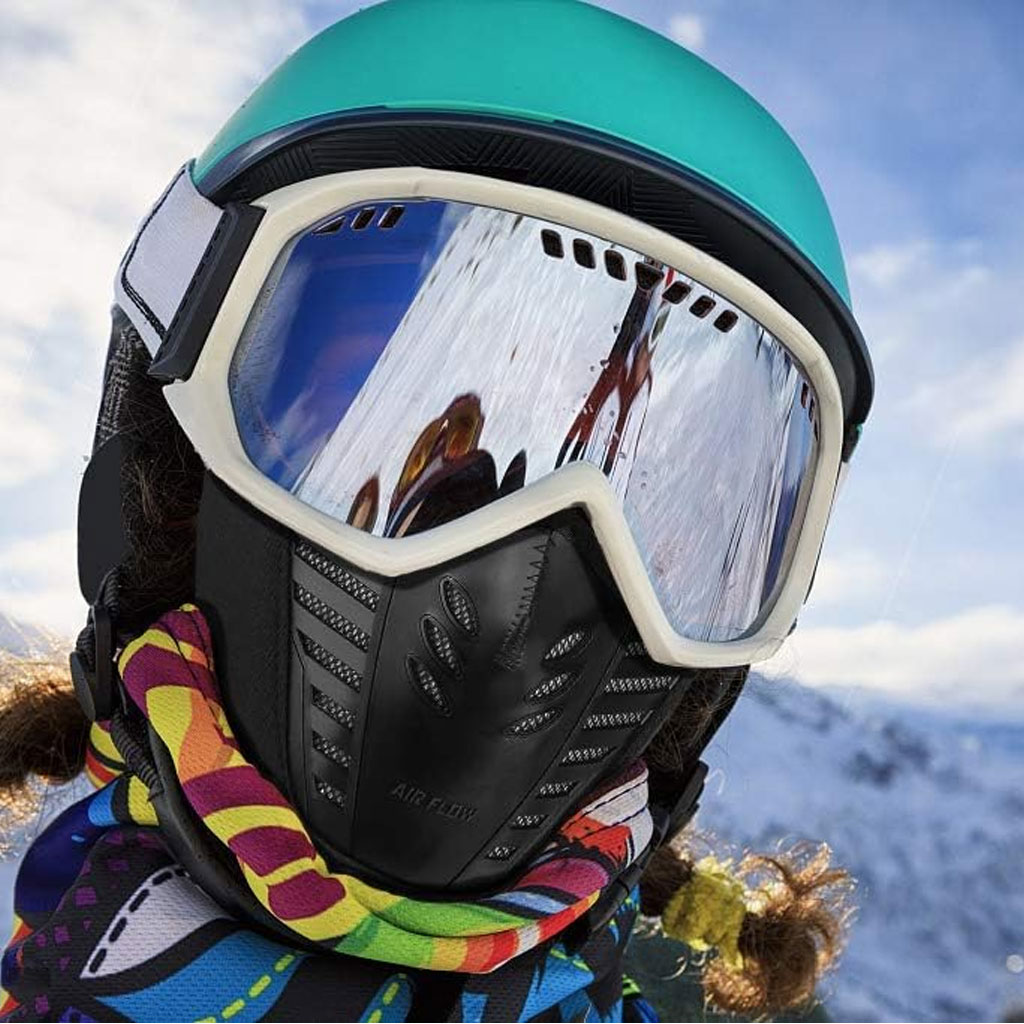 Excefore fleece winter balaclava with windproof mesh