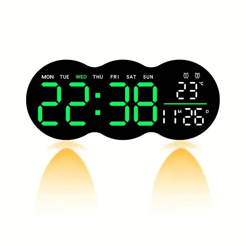YX-2808 Digital LED Wall Clock with Remote Control