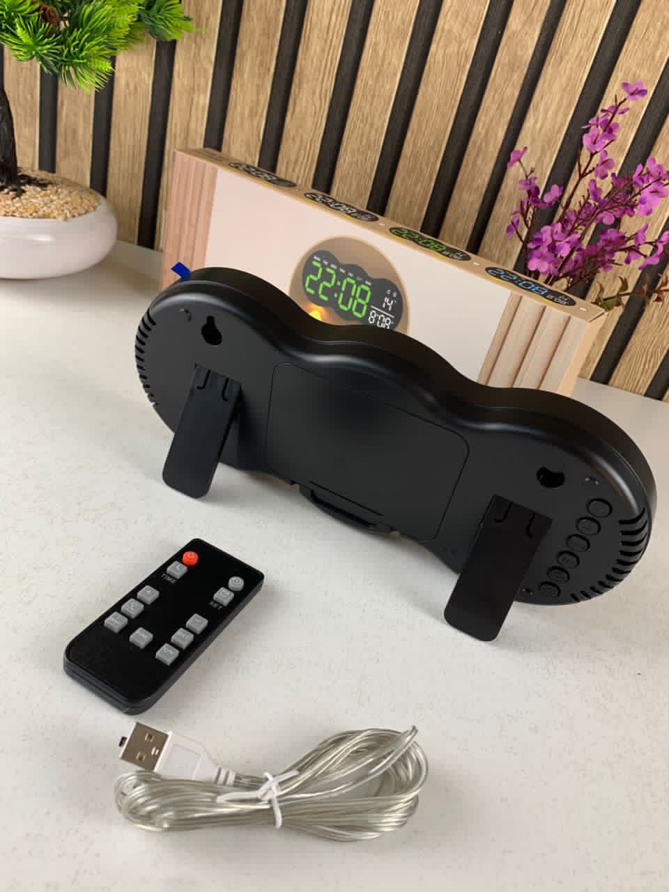 YX-2808 Digital LED Wall Clock with Remote Control