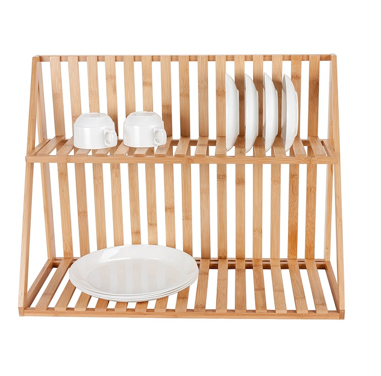 Égouttoir à vaisselle en bambou à 2 niveaux – 5 five Simply Smart
