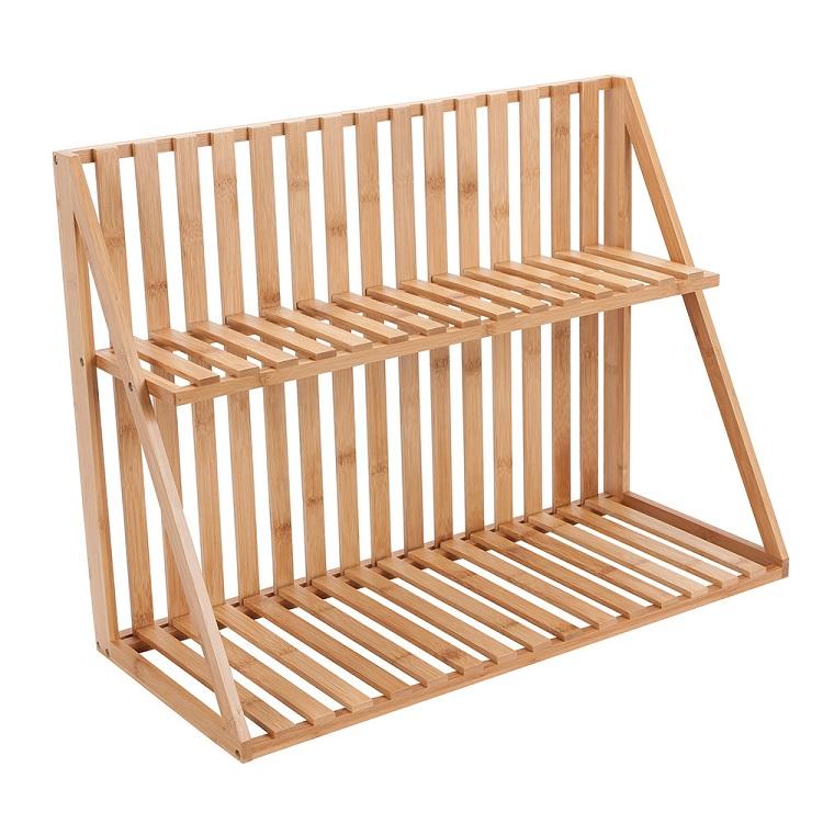 Égouttoir à vaisselle en bambou à 2 niveaux – 5 five Simply Smart