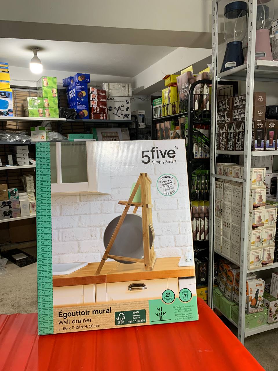 Égouttoir à vaisselle en bambou à 2 niveaux – 5 five Simply Smart