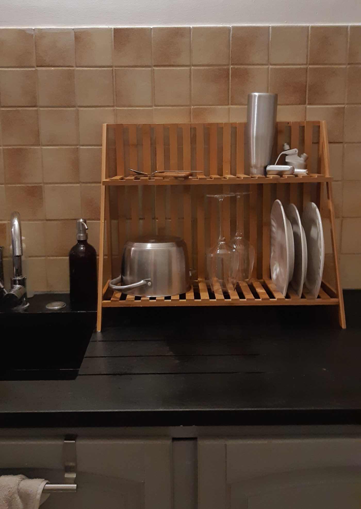 Égouttoir à vaisselle en bambou à 2 niveaux – 5 five Simply Smart