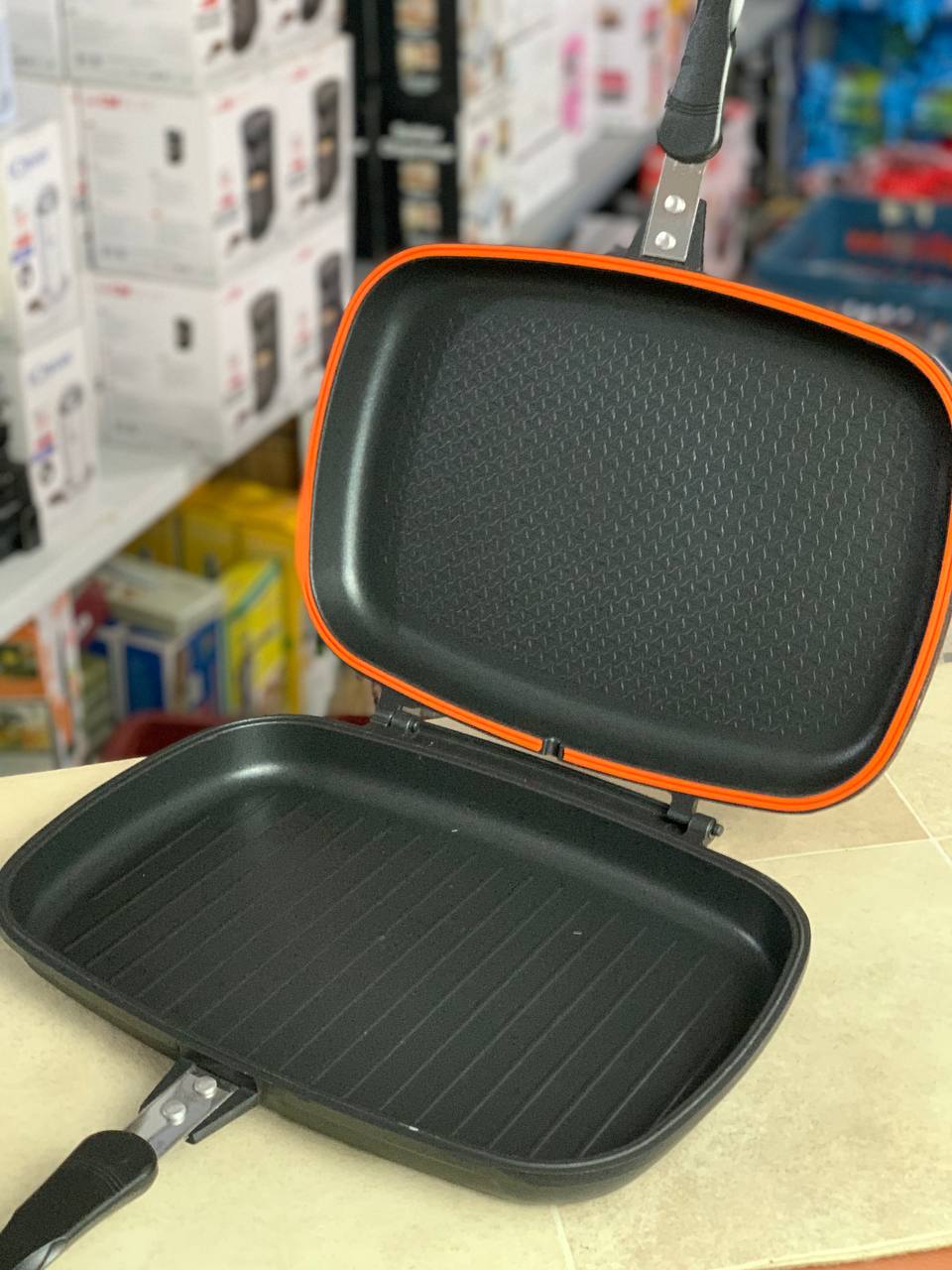 Poêle Daisini double faces double grill 36CM