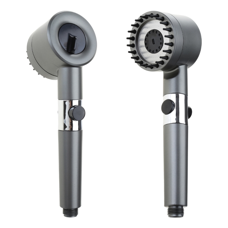 Adjustable high-pressure shower head with filter, 3 modes, water saving