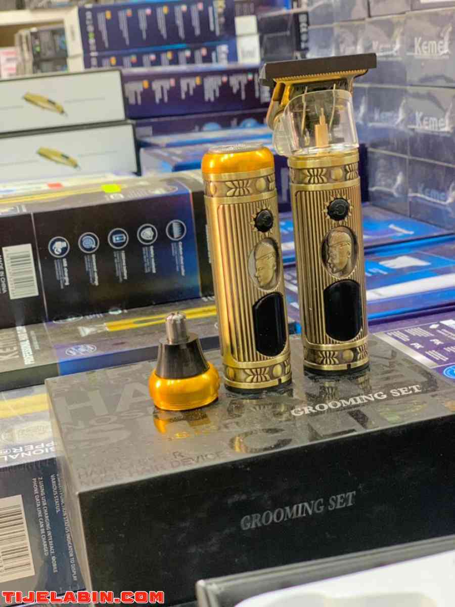 Ensemble rasoir électrique homme avec tondeuse barbe et nez, écran LCD, chargeur USB