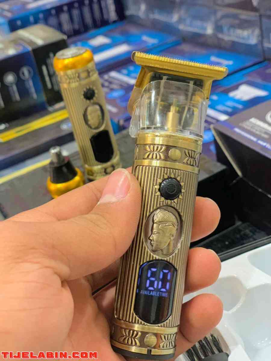 Ensemble rasoir électrique homme avec tondeuse barbe et nez, écran LCD, chargeur USB