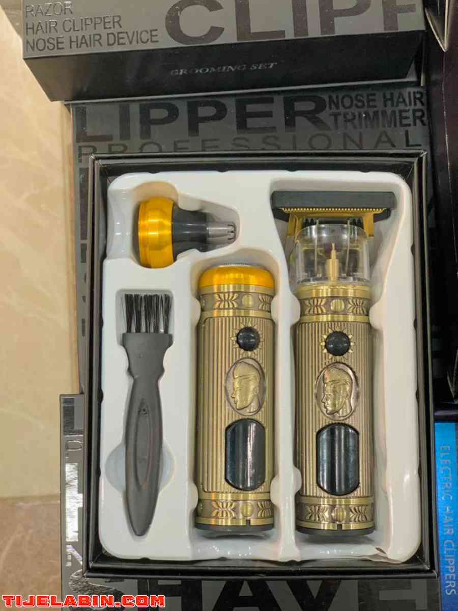Ensemble rasoir électrique homme avec tondeuse barbe et nez, écran LCD, chargeur USB