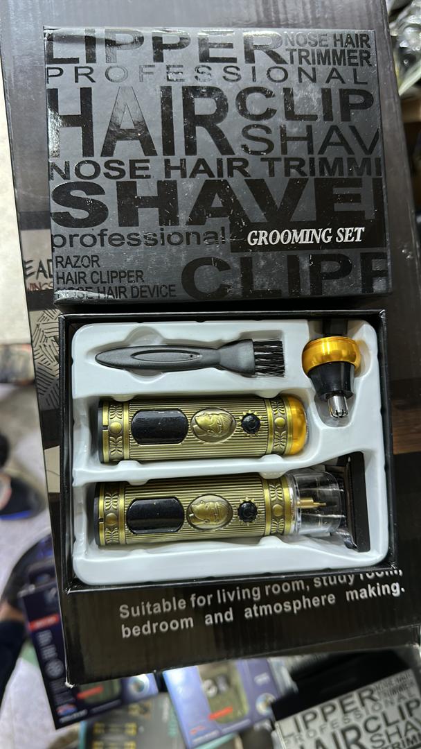 Ensemble rasoir électrique homme avec tondeuse barbe et nez, écran LCD, chargeur USB