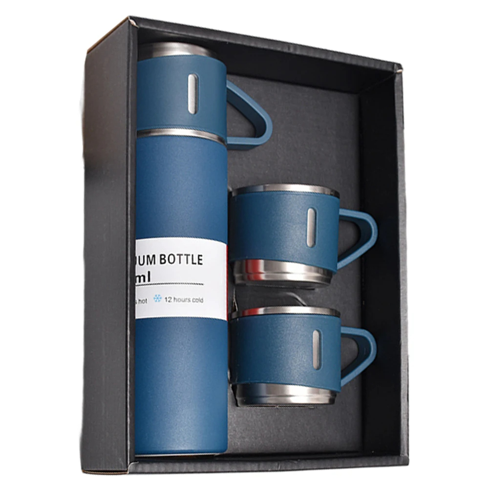 Ensemble Thermos avec 3 tasses thermique 500ml en acier inoxydable