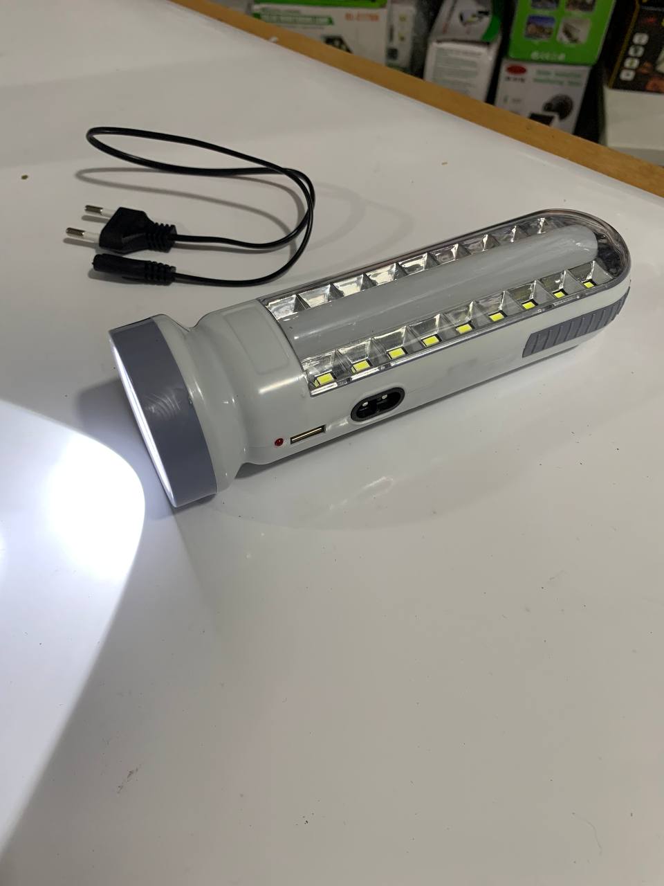 Solar rechargeable USB lamp and flashlight SH-189-2