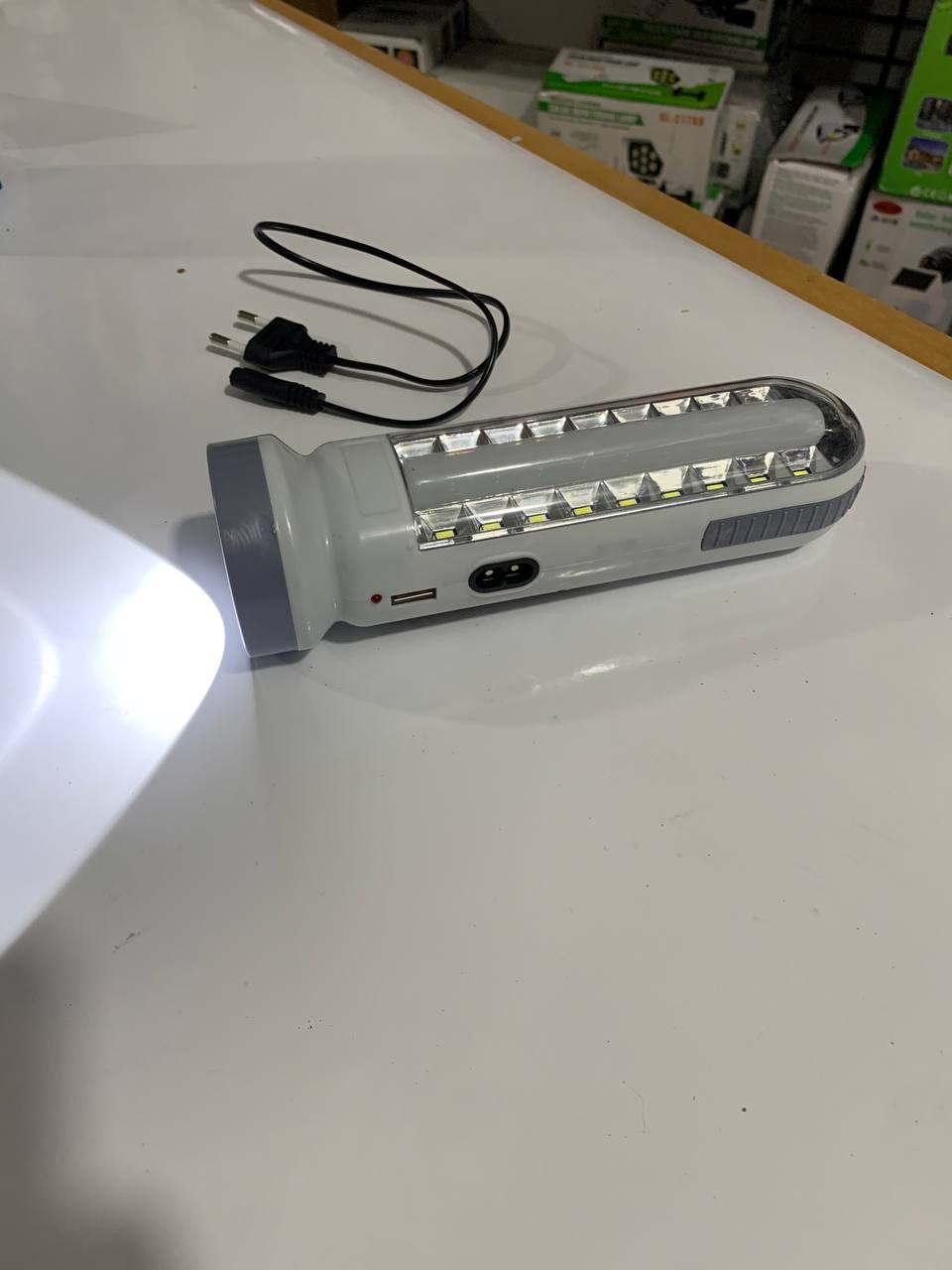 Solar rechargeable USB lamp and flashlight SH-189-2